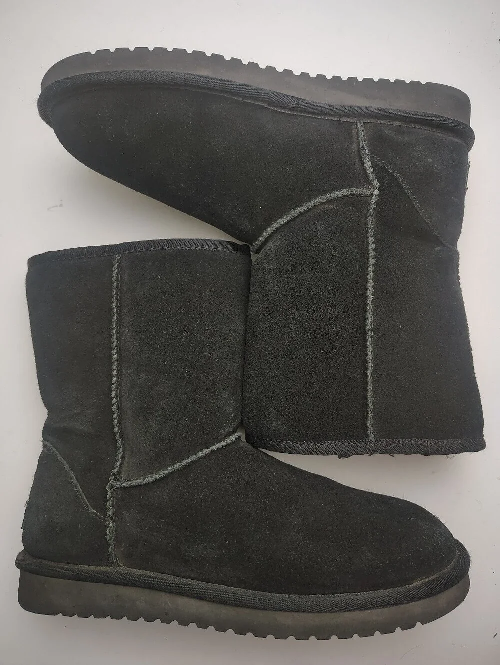 Koolaburra By Ugg Koola Short Black Suede Slip-On Boots Size 8